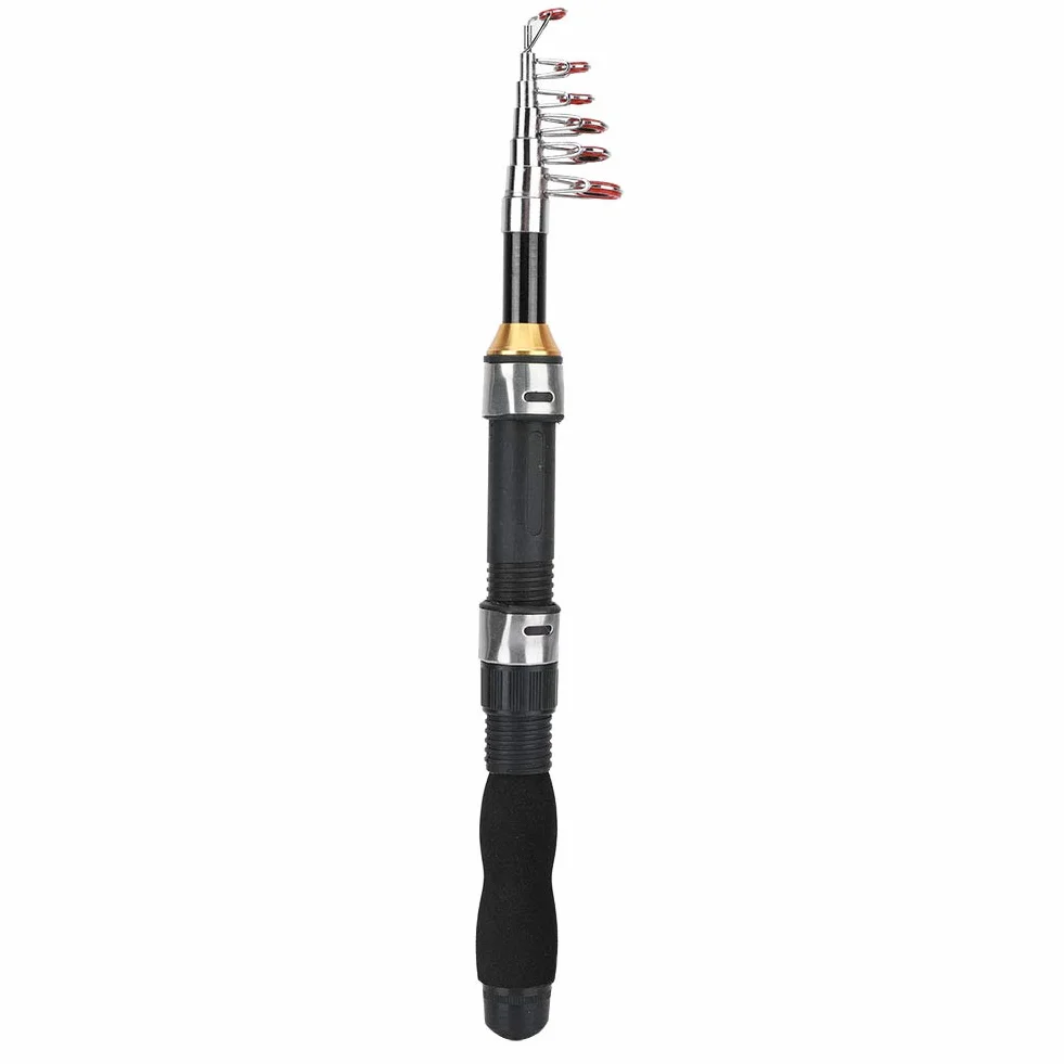 Canne à pêche télescopique,pour la pêche à la Truite d’Eau Douce en Voyage,Mini Canne à pêche de Voyage Portable en Plein air pour la pêche en Eau Douce en Eau salée(1.5M)