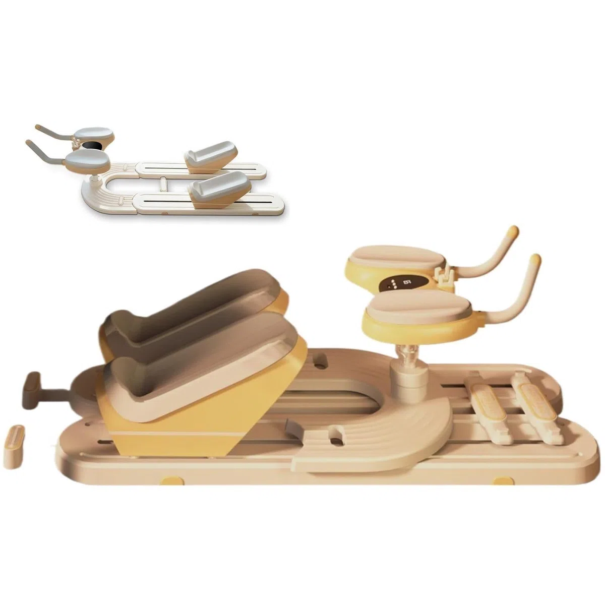 Planche de torsion réglable à 3 niveaux avec minuterie LED, capacité de 100 kg pour tonifier la taille, étirement des jambes, entraînement des abdominaux