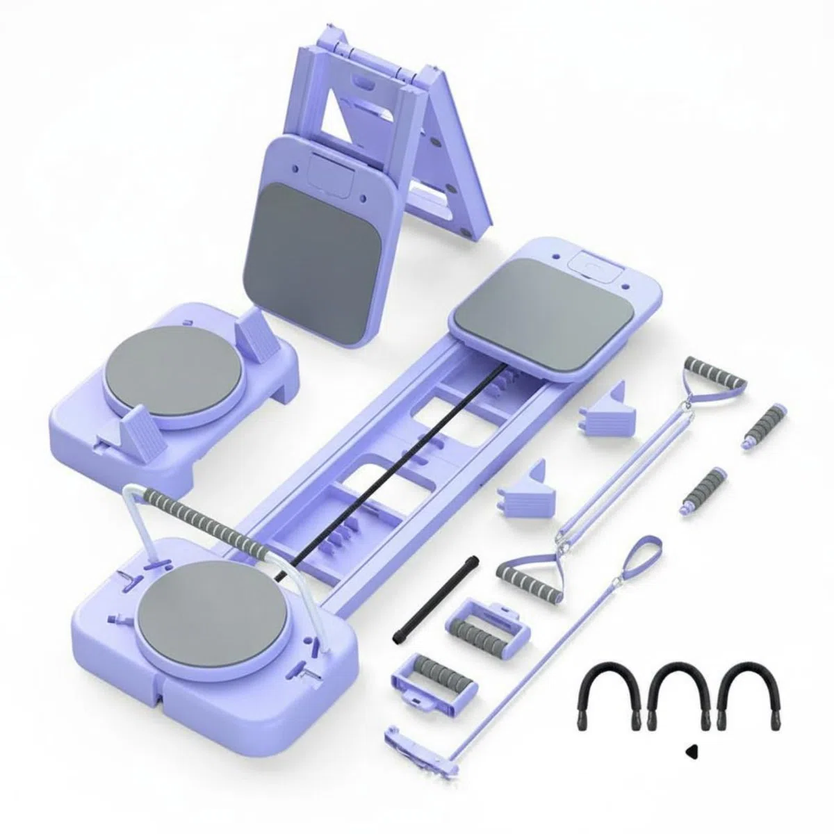 predolo Kit D'entraînement Pilates à Domicile Multifonctionnel Réformateur de Pilates Portable Résistance Réglable