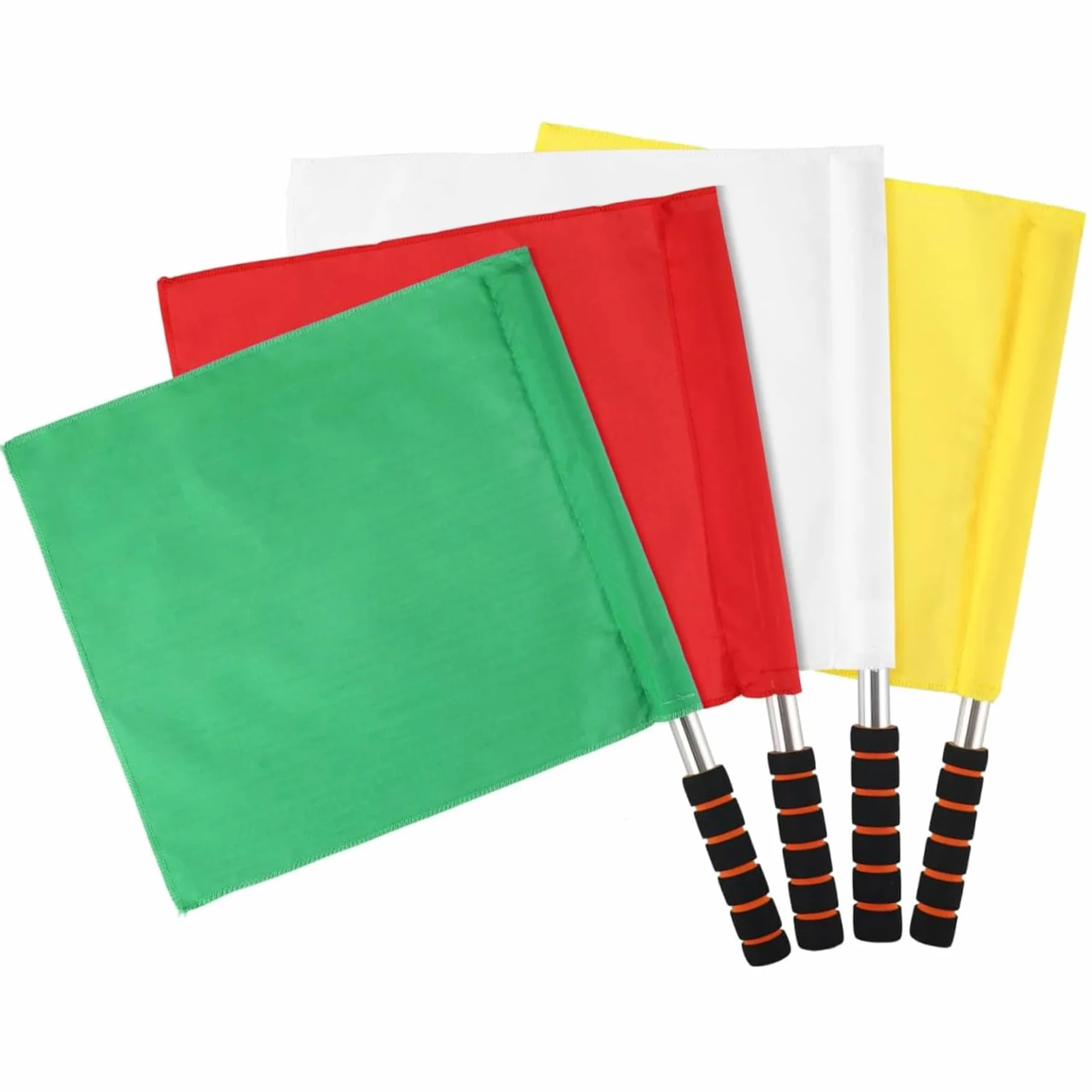 Drapeaux d'arbitre de football 4 pièces drapeaux de volley-ball avec poignée confortable parfaits pour les événements d'athlétisme
