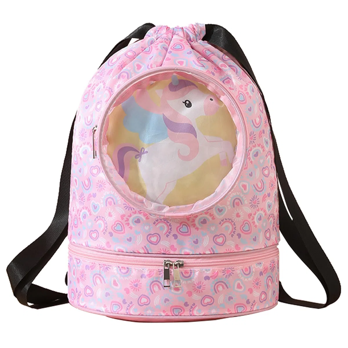 Sac de Sport à Cordon Sac a Dos Natation Gym Fitness Enfant Fille Garcon Sac Etanche Pisine Plage Pique-Nique Sac de Sport Enfant Vacance