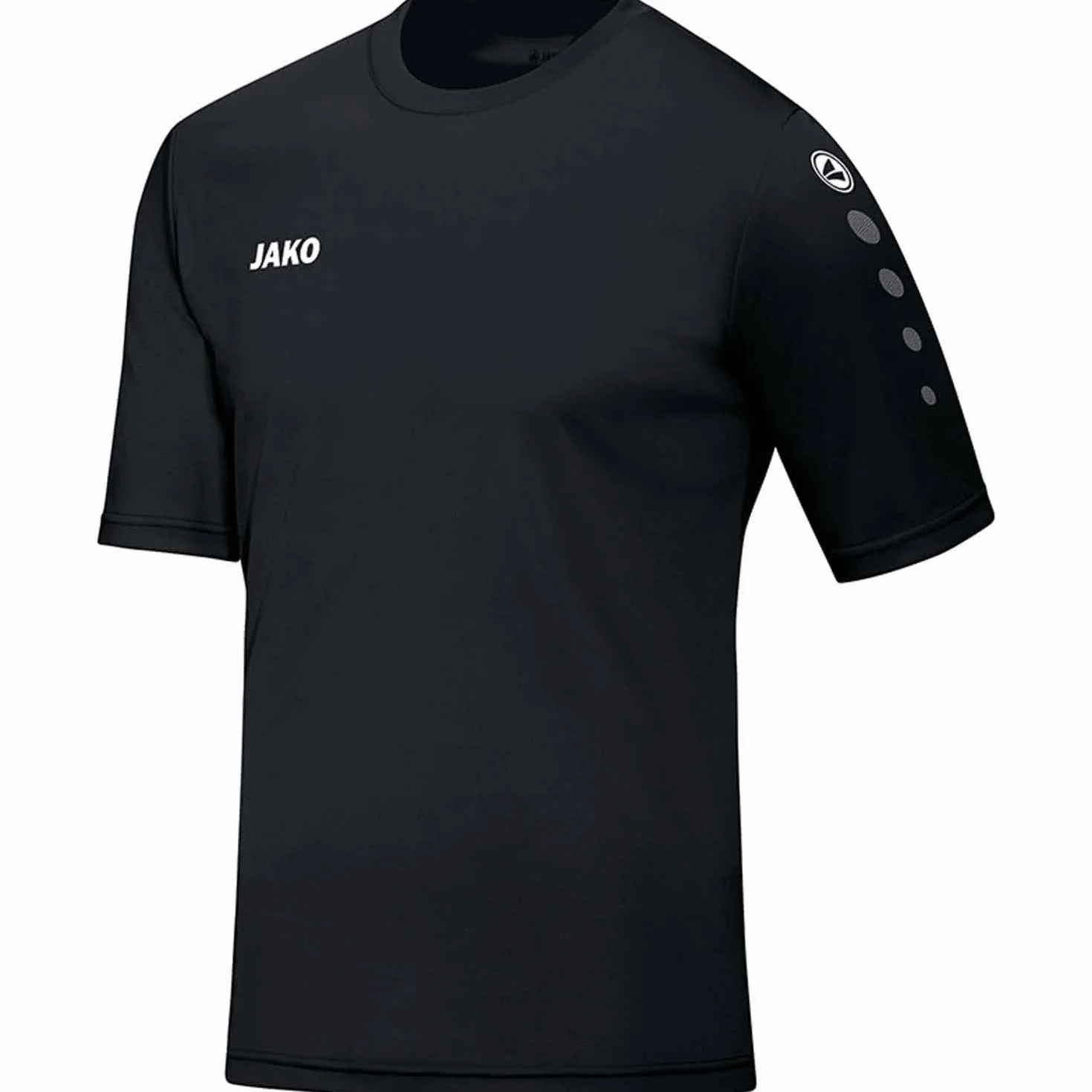 JAKO - Équipe Maillot (Manches Courtes), Mixte Enfant, Noir, 164