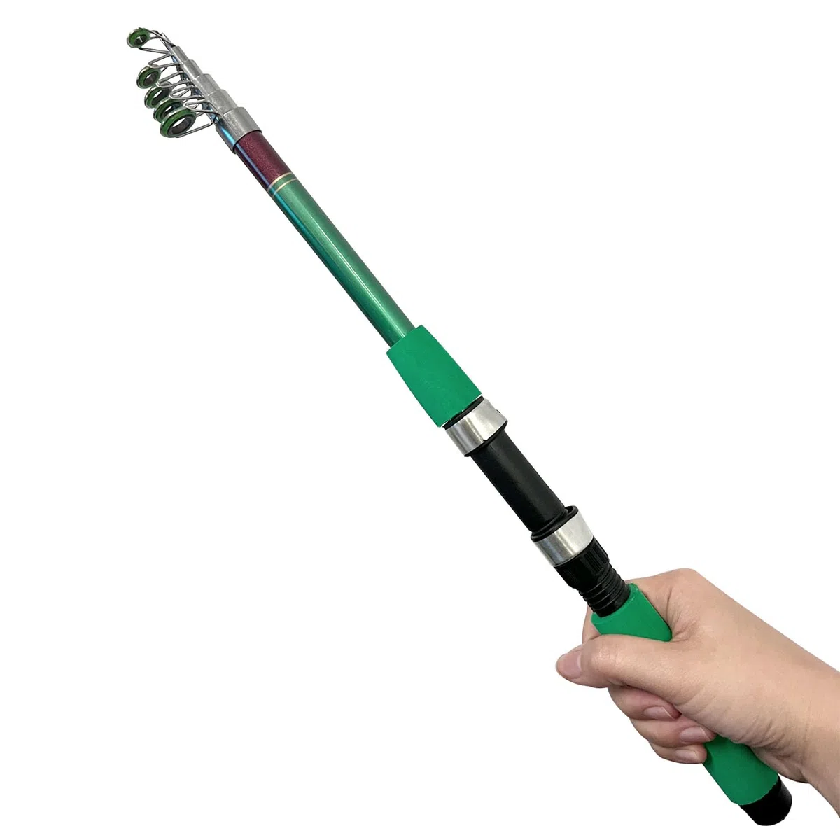 Canne à Pêche Télescopique - Mini Canne à Pêche en Carbone Canne à Pêche en Mer à Longue Portée Pas Facile à Casser Facile à Transporter Adaptée Aux Rivières Lacs et Océans (Gris-1,8 m)