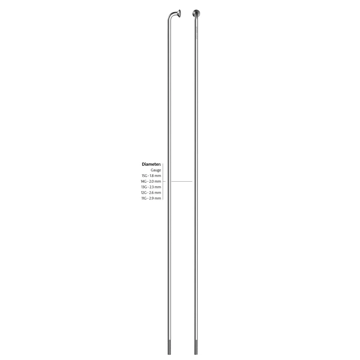 Sapim Spaak 14-126 Leader en Acier Inoxydable sans Nippel (100ST)